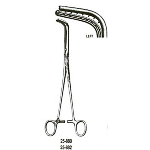 MILTEX SAROT Bronchus Clamp, 8-3/4" (225mm), Right, 1-5/8" (42.5mm) Jaw. MPN: 25-882