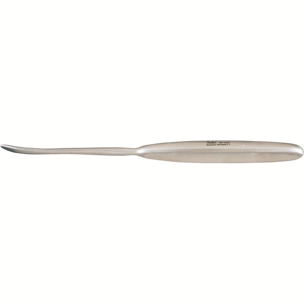 MILTEX LANGENBECK Periosteal Elevator, 7-1/2" (19.1 cm), narrow model, 7 mm wide blunt blade. MPN: 26-1410