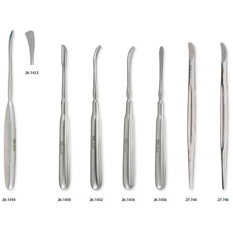 MILTEX LANGENBECK Periosteal Elevator, 7-1/2" (19.1 cm), narrow model, 7 mm wide blunt blade. MPN: 26-1410 - Image 4