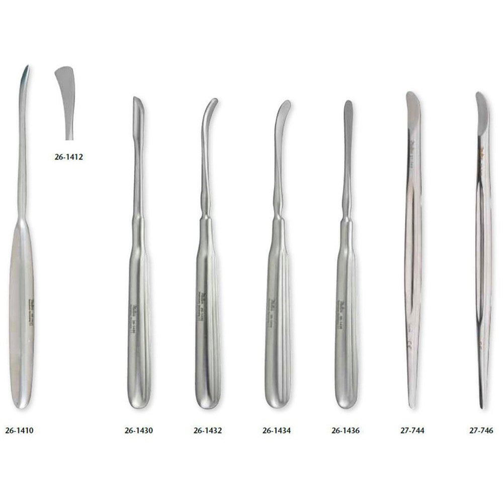 MILTEX ADSON Periosteal Elevator, 6-1/2" (16.5 cm), semi-sharp, straight, 6 mm wide. MPN: 26-1436 - Image 3