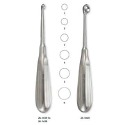 MILTEX BRUNS Bone Curette, 6-3/4" (169mm), Round Cup, 7.3mm Diameter, Size 1. MPN: 26-1650
