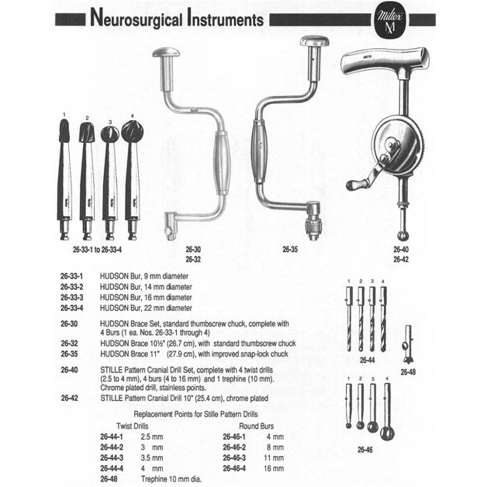 MILTEX Replacement Points for STILLE pattern drills, round burs, 16 mm. MPN: 26-46-4 - Image 2