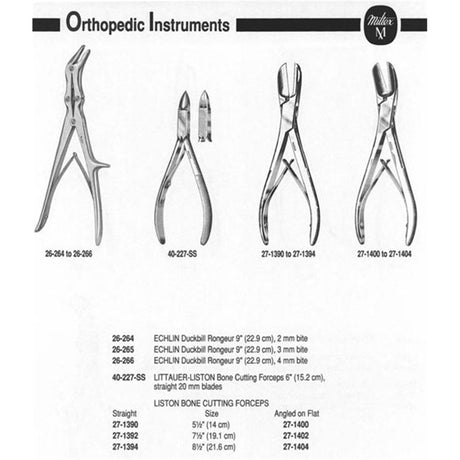 MILTEX LISTON Bone Cutting Forceps, 7-1/2", Up-Angled. MPN: 27-1402 - Image 2