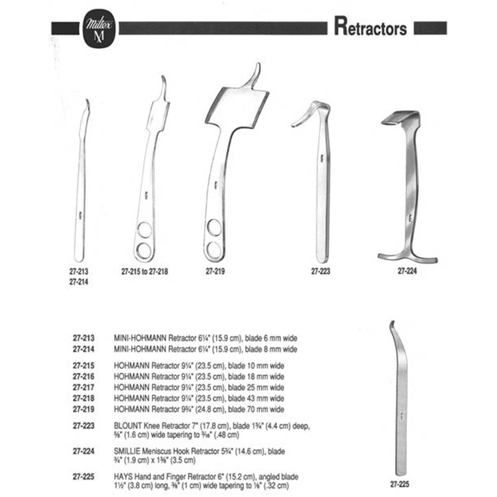 MILTEX HOHMANN Retractor, 9-1/2" (240mm), 18mm Wide Blade. MPN: 27-216 - Image 2