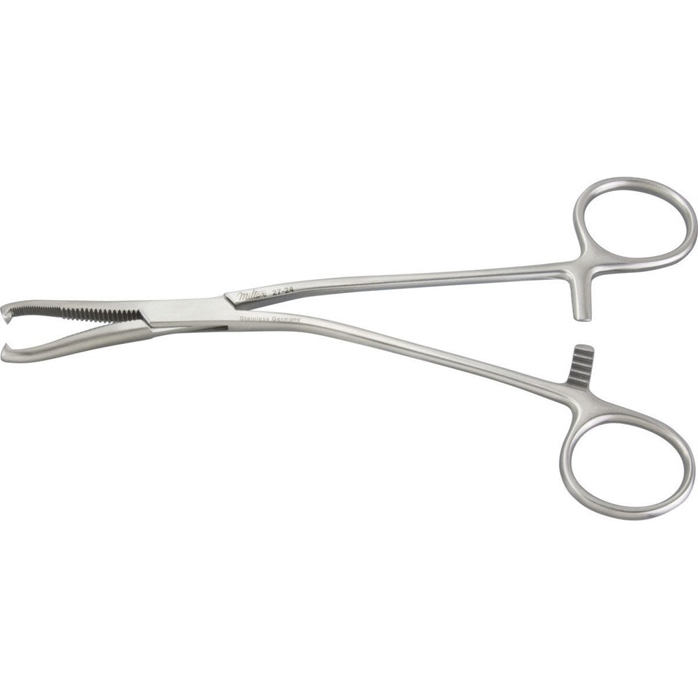 MILTEX DINGMAN Small Bone & Cartilage Clamp 7-1/4" (186mm), Serrated, 2 x 2 Teeth, 4mm Wide Jaws. MPN: 27-24