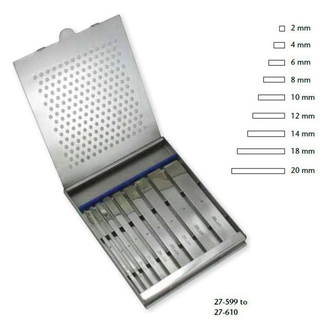 MILTEX SWISS Pattern Osteotome, 10 mm wide. MPN: 27-602