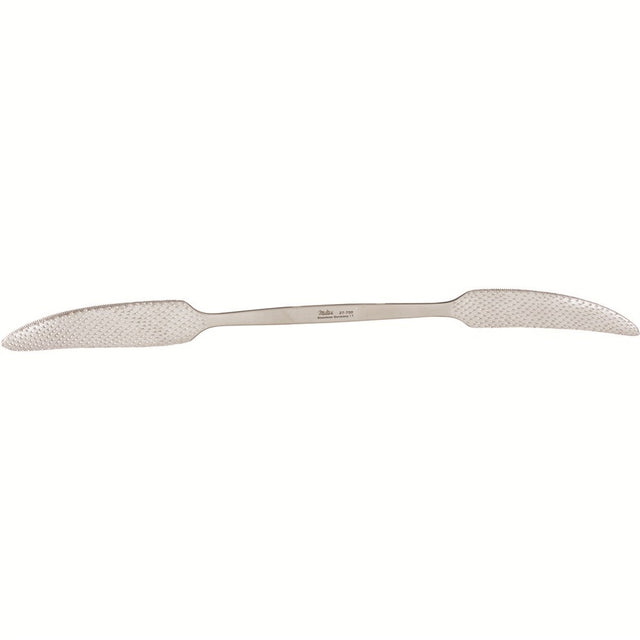 MILTEX PUTTI Bone Rasp, 10-1/2" (26.7 cm), flat ends, one side curved on flat, other one curved sideways. MPN: 27-700