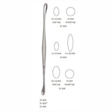 MILTEX VOLKMAN Bone Curette 7-3/4" (197mm), Double-Ended, Oval and Round Cup, 9.1x16.5mm and 11mm diameter. MPN: 27-928 - Image 3