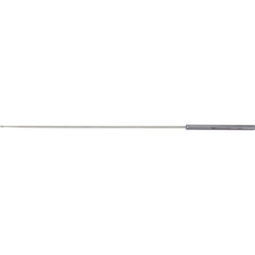 MILTEX BARR Fistula Probe, 8" (20.3 cm) sterling shaft, eye at tip, 11-1/2" (29.2 cm) overall. MPN: 28-104