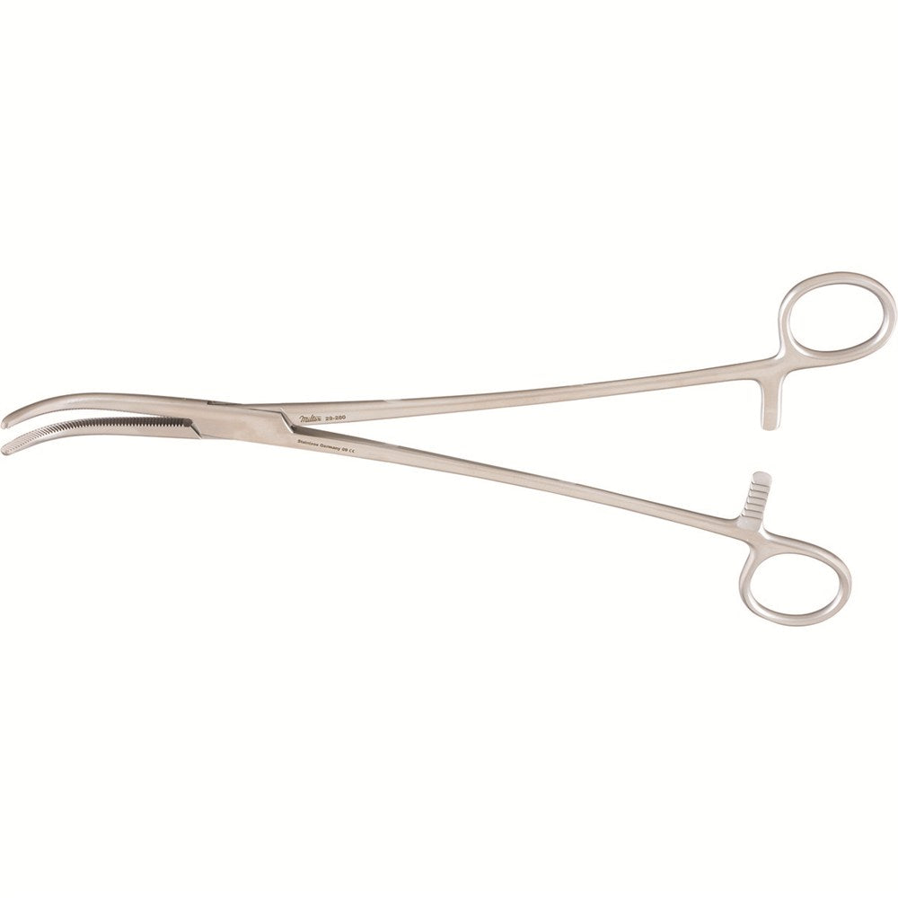 MILTEX WERTHIEM Pedicle Clamp, 10-1/2" (265mm), curved jaws, 2" (52mm) long. MPN: 29-280