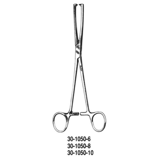 MILTEX MUSEUX Uterine VULSELLUM Forceps, 9-1/2" (24.1 cm), straight, 6 mm jaws, 2 X 2 teeth. MPN: 30-1050-6