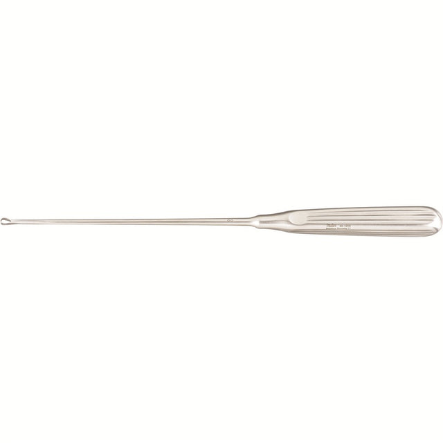 MILTEX SIMS Uterine Curette, 11" (27.9 cm), sharp blades on malleable shank, size 00. MPN: 30-1205-00