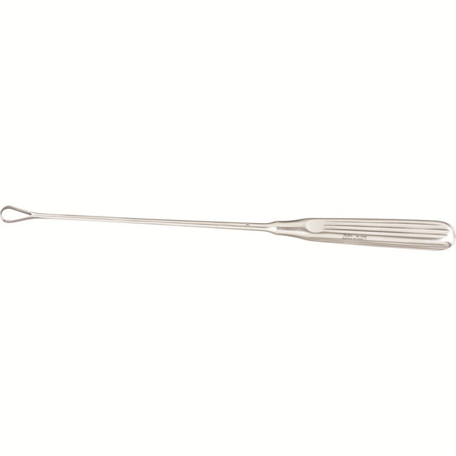 MILTEX SIMS Uterine Curette, 11" (27.9 cm), sharp blades on malleable shank, size 3. MPN: 30-1205-3