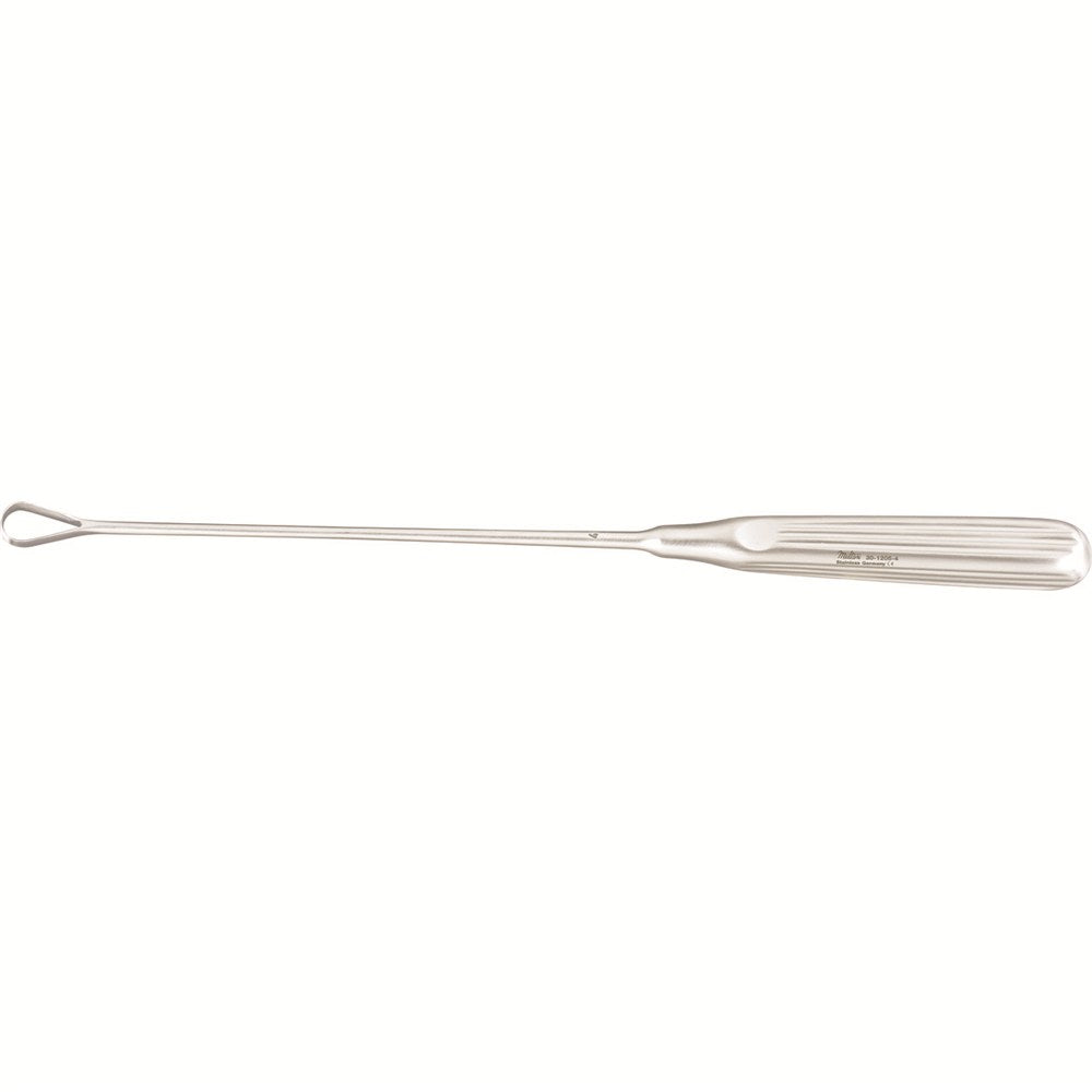 MILTEX SIMS Uterine Curette, 11" (27.9 cm), sharp blades on malleable shank, size 4. MPN: 30-1205-4