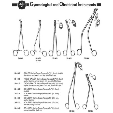 MILTEX THOMS-GAYLOR Uterine Biopsy Forceps, 9-1/2" (24.1 cm), angled shank, curved jaws, 5 mm bite, interfitted cups. MPN: 30-1410 - Image 2