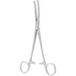 MILTEX LONG Hysterectomy Forceps, 7-1/2" (19.1 cm), longitudinal serrations, 1 X 2 teeth, curved. MPN: 30-1730