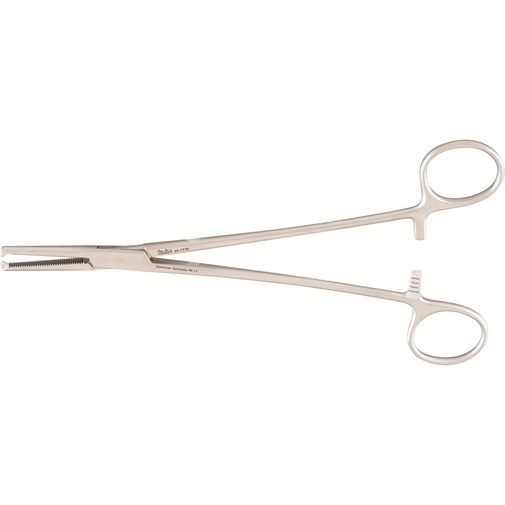 MILTEX PHANEUF Uterine Artery Forceps, 8" (20.3 cm), horizontal serrated jaws, 1 X 2 teeth, straight. MPN: 30-1735