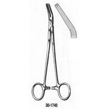 MILTEX PHANEUF Uterine Artery Forceps, 8" (20.3 cm), horizontal serrated jaws, 1 X 2 teeth, angled on flat. MPN: 30-1740