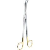 MILTEX Z-Type Hysterectomy/Parametrium Scissors, 9" (22.9cm) Curved, Carb-N-Sert Blades. MPN: 30-2102TC