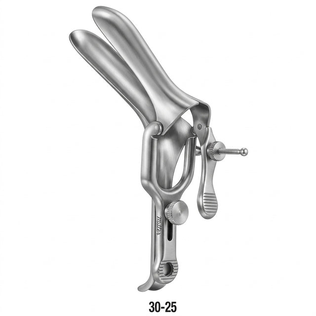 MILTEX GRAVES Improved Vaginal Speculum, medium size, 1-3/8" (3.5 cm) X 4" (10.2 cm), wide angle blades. MPN: 30-25