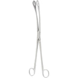MILTEX KELLY Sponge or Placenta Forceps, 12-1/2" (31.8 cm), serrated ring jaws, slightly curved. MPN: 30-2505
