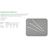 MILTEX Reusable Cervical OS Dilator, Set of 3 contains 1 of ea: OS Locator, Canal Dilator, Fundus Sound, PTFE, 8-1/2" (215mm). MPN: 30-3000 - Image 2