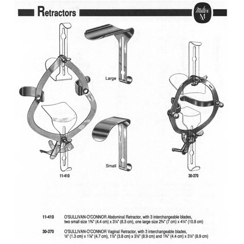 MILTEX O'SULLIVAN-O'CONNOR Vaginal Retractor , 3 Interchangeable Blades and 2 Fixed Blades. MPN: 30-370 - Image 2