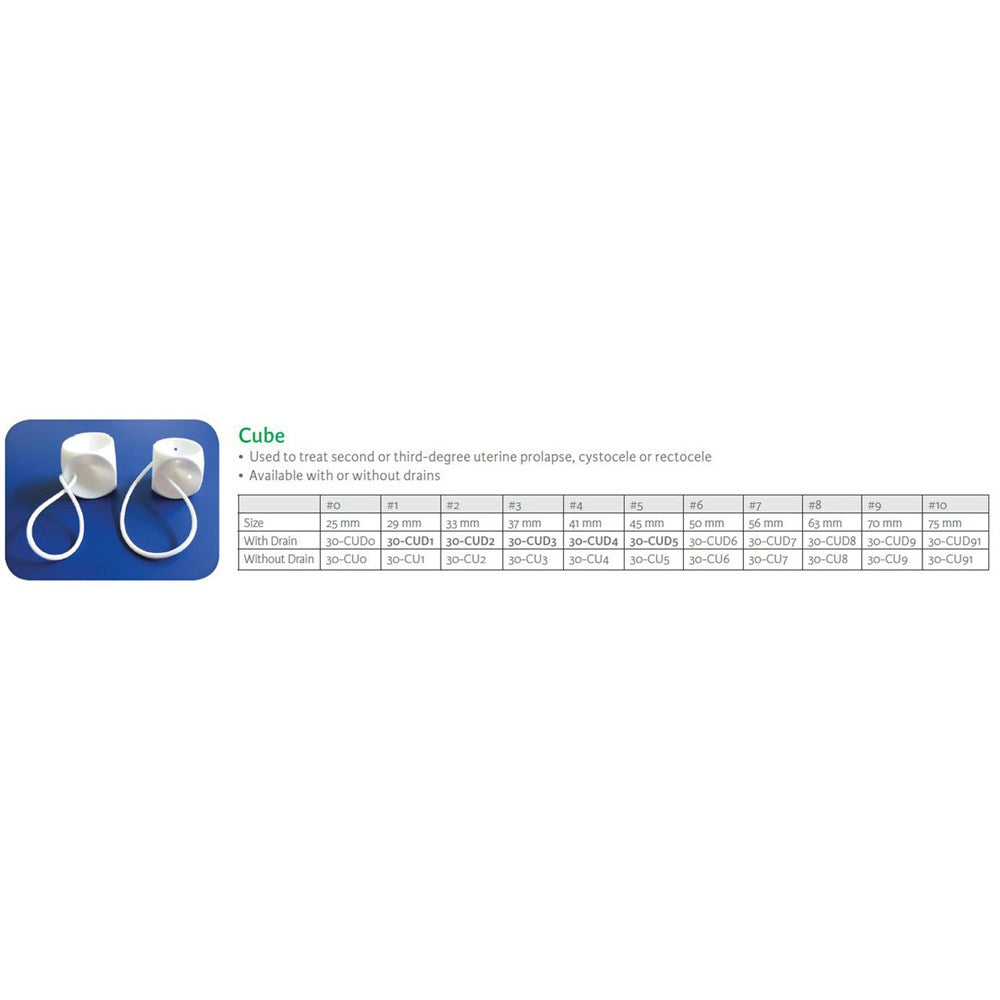 MILTEX PESSARY CUBE without Drain, Size 5 (45mm). MPN: 30-CU5 - Image 2