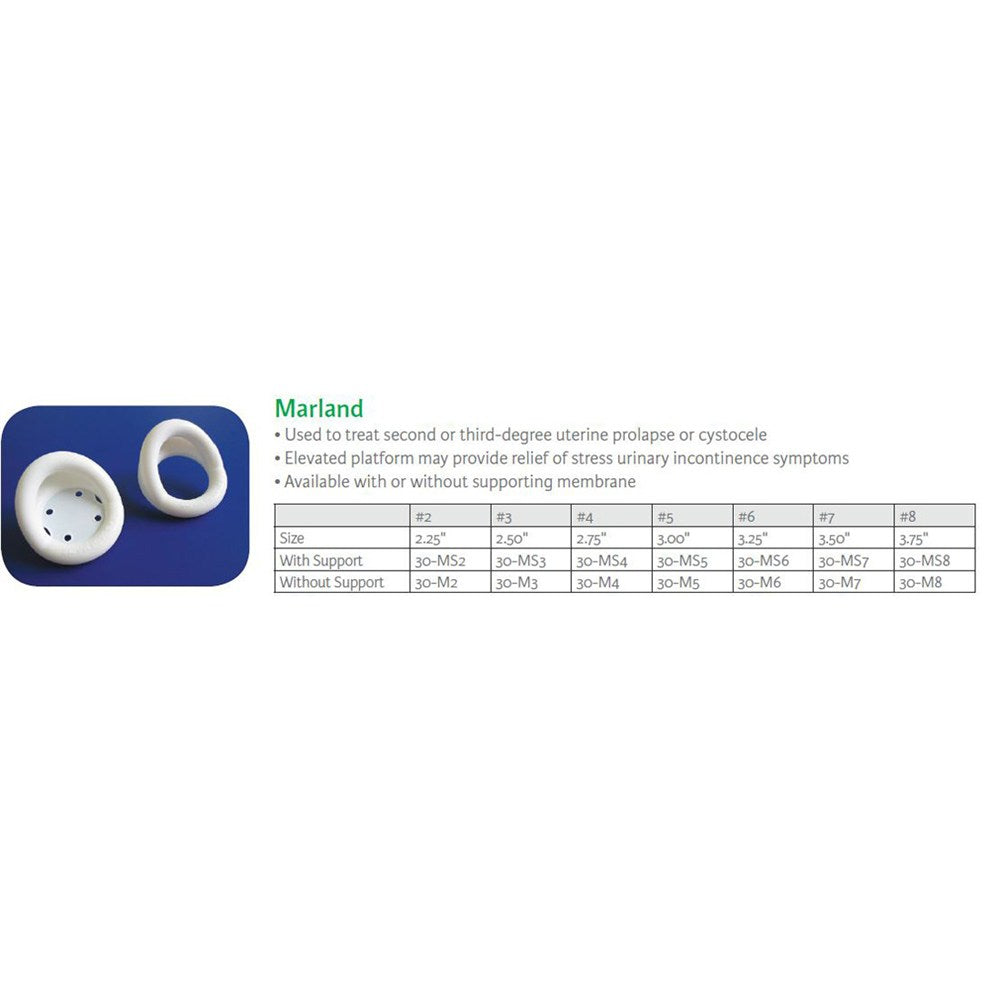MILTEX PESSARY MARLAND without Support, Size 2 (2-1/4"). MPN: 30-M2 - Image 2