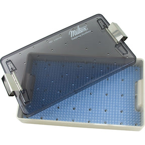 MILTEX Sterilization Tray, Single layer, Size: 7" x 11" x 1-1/2" H (178 mm x 279 mm x 38 mm). MPN: 3-200100