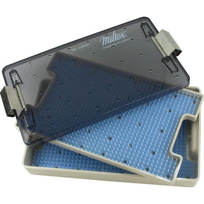 MILTEX Sterilization Tray, Double layer, Size: 7" x 11" x 1-1/2" H (178 mm x 279 mm x 38 mm). MPN: 3-200200