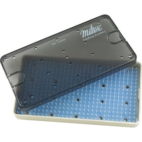 MILTEX Sterilization Tray, Single layer, Size: 4" x 8" x 3/4" (102 mm x 203 mm x 19 mm). MPN: 3-200300