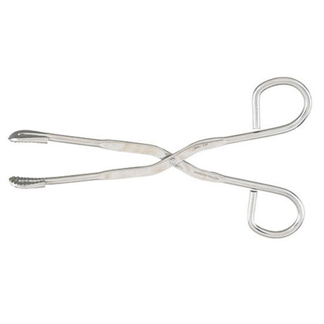 MILTEX Utility-Sterilizer Forceps, 11" (280mm), Straight, Serrated Jaws, Ring Handles. MPN: 3-24