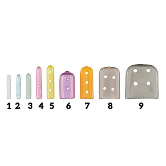 MILTEX Tip-It Instrument Protectors, Tinted, Vented, Size 2, Blue, 50/Pack. MPN: 3-2502T