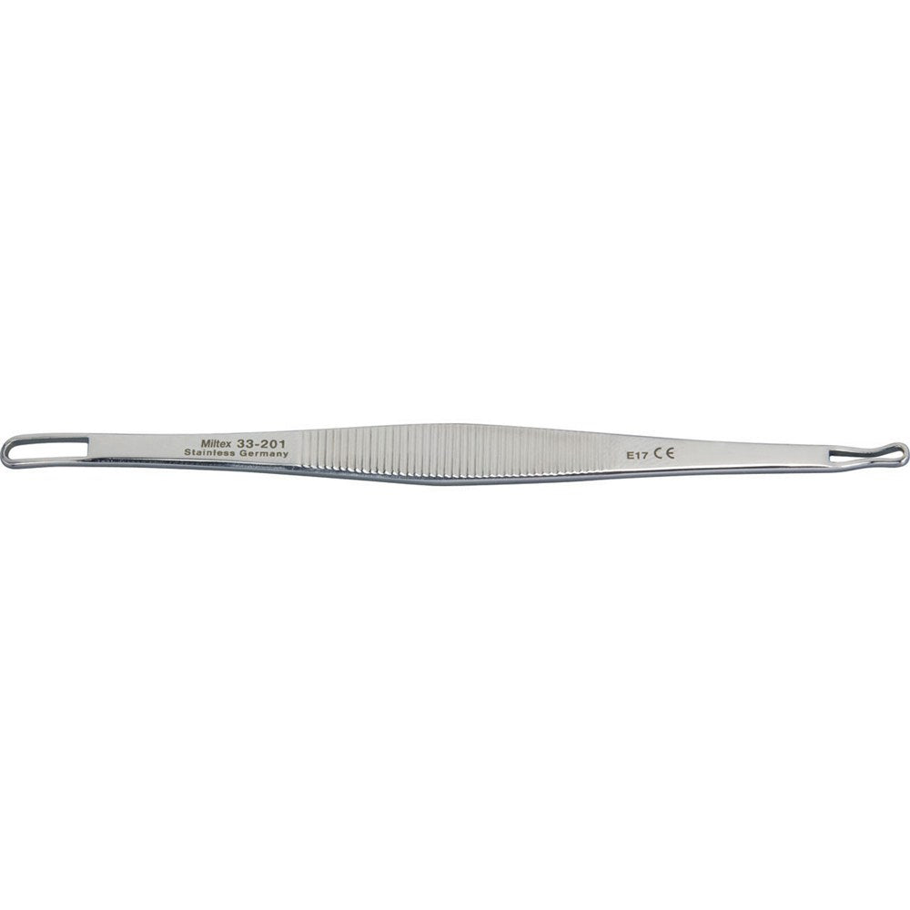 MILTEX SCHAMBERG Comedone extractor, 3-3/4" (96.5mm), double-ended, standard pattern, with crimped small loop. MPN: 33-201