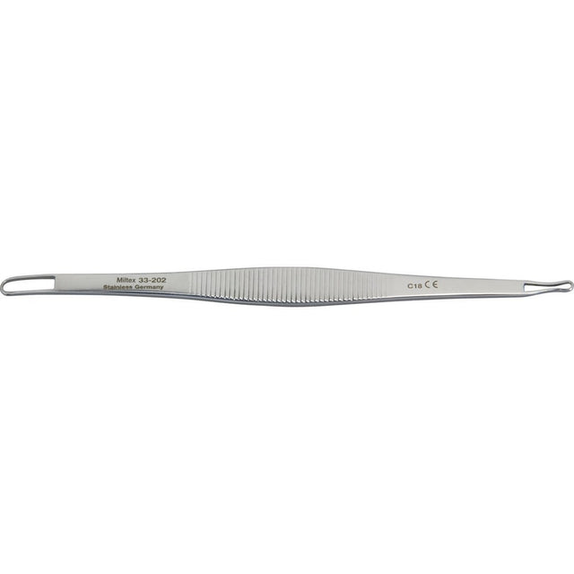 MILTEX SCHAMBERG Comedone extractor, 3-3/4" (96.5mm), double-ended, extra fine loops, with crimped small loop. MPN: 33-202