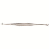 MILTEX SAALFELD Comedone Extractor, 4-1/4" (108mm), Double-Ended, Spoon End 4.6mm wide, Acne Lancet End 2.7mm wide. MPN: 33-206