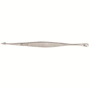 MILTEX SAALFELD Comedone Extractor, 4-1/4" (108mm), Double-Ended, Spoon End 4.6mm wide, Acne Lancet End 2.7mm wide. MPN: 33-206