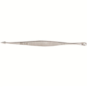 MILTEX SAALFELD Comedone Extractor, 4-1/4" (108mm), Double-Ended, Spoon End 4.6mm wide, Acne Lancet End 2.7mm wide. MPN: 33-206
