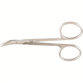 MILTEX BIRO Dermal Naevus Scissors, 4" (103mm), Angled Blades with Sharp Outside Edges. MPN: 33-240