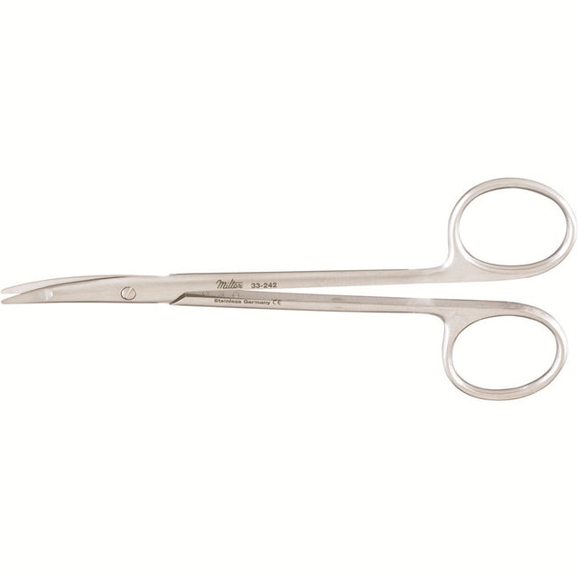 MILTEX Undermining Scissors, 4-5/8" (118.5mm), Curved Blades, Flat Pointed Tips. MPN: 33-242
