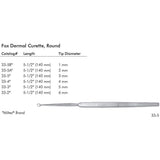 MILTEX FOX DERMAL Curette, 5-5/8" (142.5mm), round, 5 mm diameter. MPN: 33-3 - Image 2