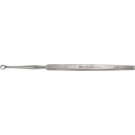 MILTEX FOX DERMAL Curette, 5-5/8" (142.5mm), round, 4mm diameter. MPN: 33-4