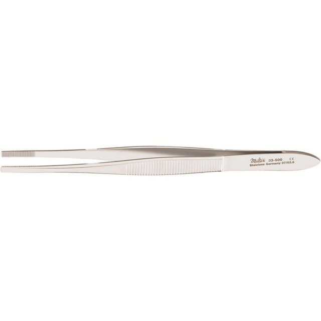 MILTEX Depilatory Forceps, 5-1/4" (133mm), serrated, flat square tips. MPN: 33-500