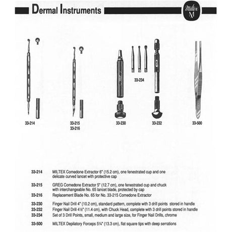 MILTEX Depilatory Forceps, 5-1/4" (133mm), serrated, flat square tips. MPN: 33-500 - Image 3