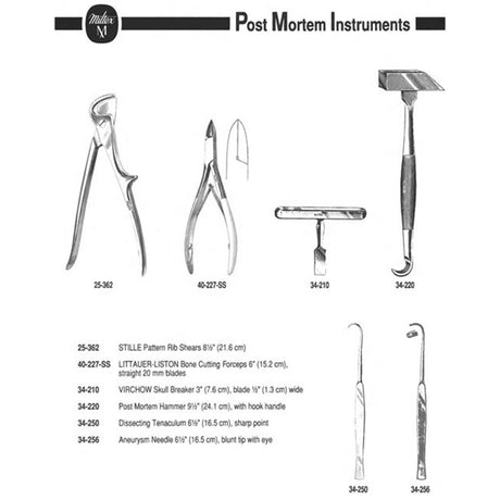 MILTEX VIRCHOW Skull Breaker, 3" (7.6 cm), blade 1/2" (1.3 cm) wide. MPN: 34-210 - Image 2