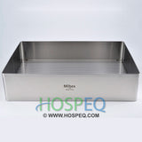 MILTEX Instrument Sterilizing Tray with Handles, 20" X 10-1/2" X 3-1/2" (508 X 266.7 X 88.9mm). MPN: 3-502