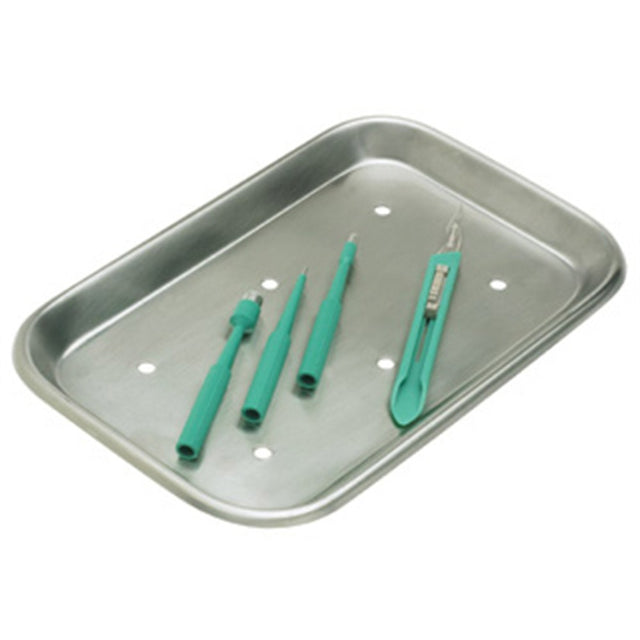 MILTEX Mayo Tray, Size 19, Perforated, 19 11/64" x 12 23/32" x 33/64". MPN: 3-925