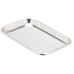 MILTEX Mayo Tray, Size 10, Non-Perforated, 10" x 6-1/2" x 23/32". MPN: 3-926