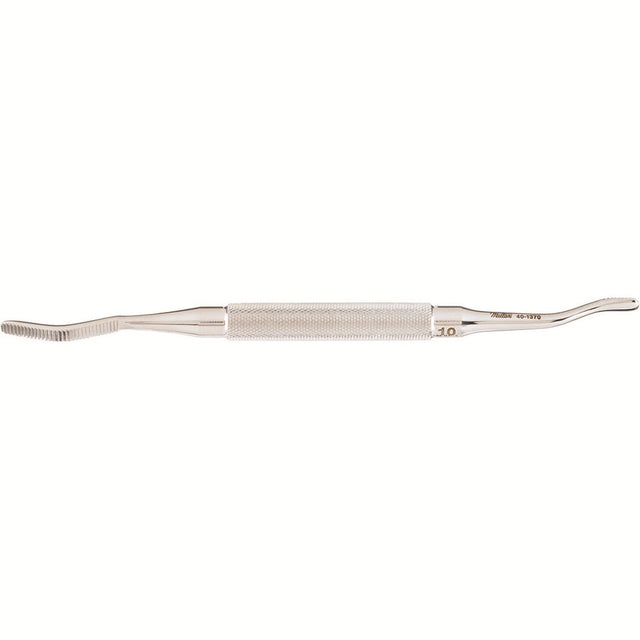 MILTEX Bone File, Reverse Cutting, Double-Ended, No. 10 pattern, standard serrations, Length= 7" (178 mm). MPN: 40-1370